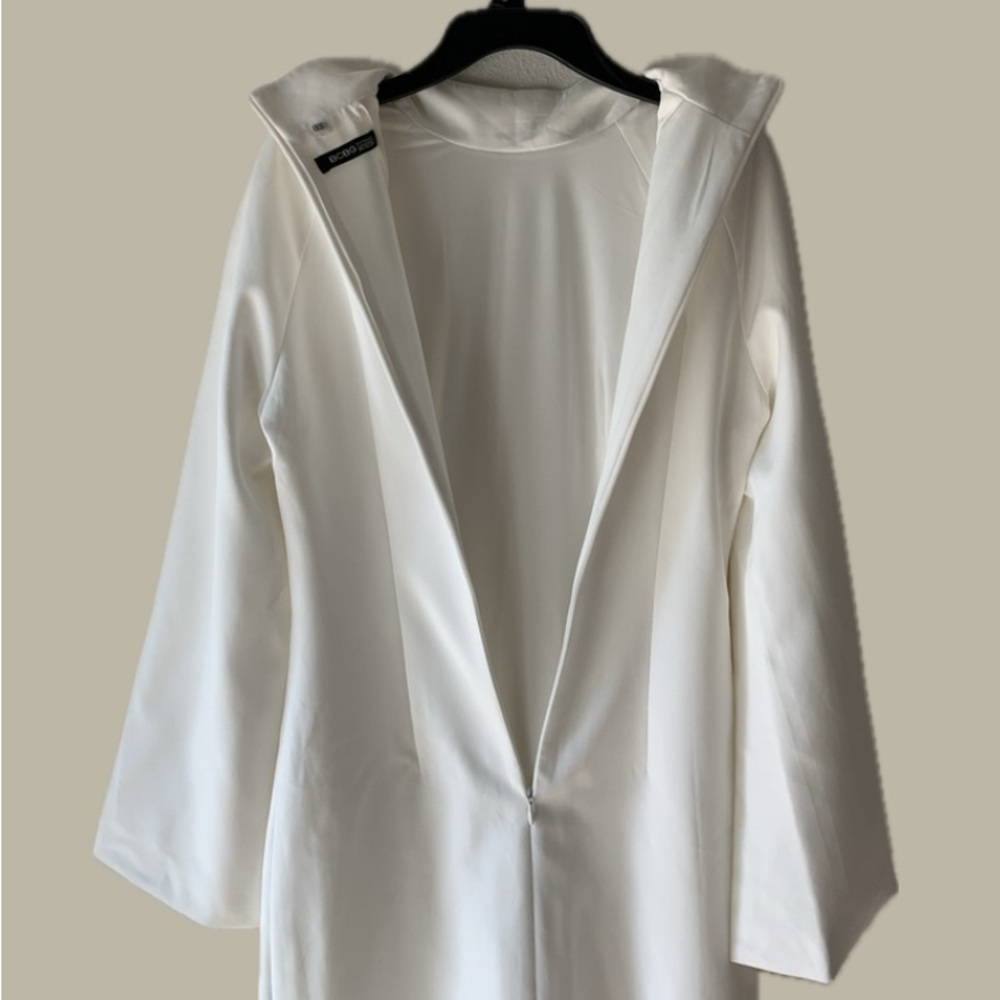 BCBG Crepe Cape-Sleeve Mini Dress - Picture 3 of 10